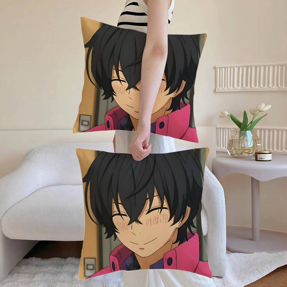 

M-My Little Monster Pillow Case Sofa and Living Room Decorative Cushion Covers Dust-proof and Mite-proof Invisible Zipper 12x12Inch