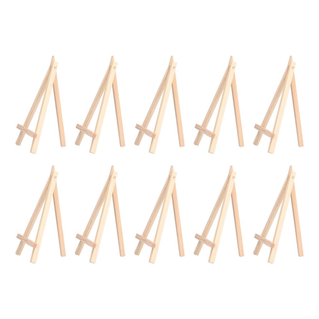 10 Stück Leinwandständer 6,1 Zoll Höhe Kiefer Multifunktional Langlebig Faltbar Mini Staffelei Ständer für