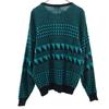VINTAGE 80s Overall handle Long sleeve sweater Green system knit Men's Used