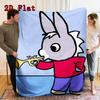 Colorful Trotro Cartoon 2D Flat Pattern Flannel Blanket High Quality All Seasons Warmth and Comfort Perfect for Christmas Gifts.PMT0914257