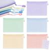 Zipper File 5 2 Sizes for Document with Mesh Durable Small Item Office School Easy Transparent Visibility Bags, 5-Pack, Colors, (A4/A5), Organization,