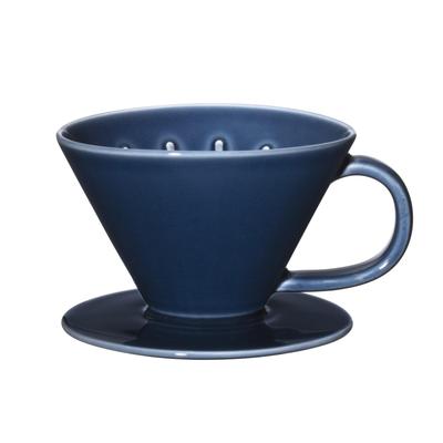 Hasami Ware Gemeinsamer Kaffee-Dripper, Marineblau, Durchmesser ca.. 13,5cm, Hergestellt in Japan, Produktcode 26026