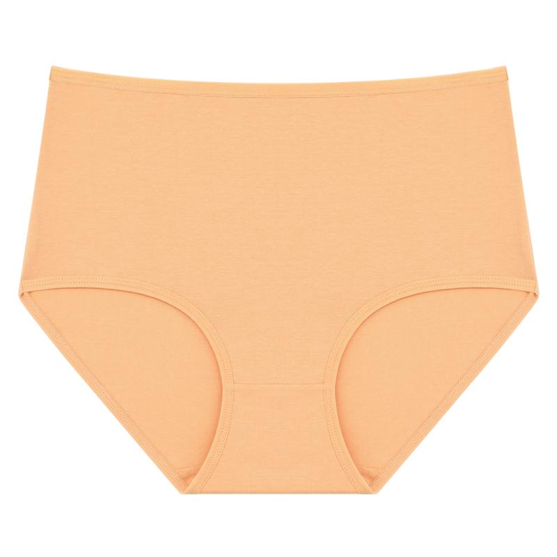 FINETOO 1pcs Women's High Waisted Plus Size Solid Color Cotton Underwear, Fashionable, Breathable, Soft and Comfortable Women's Underwear