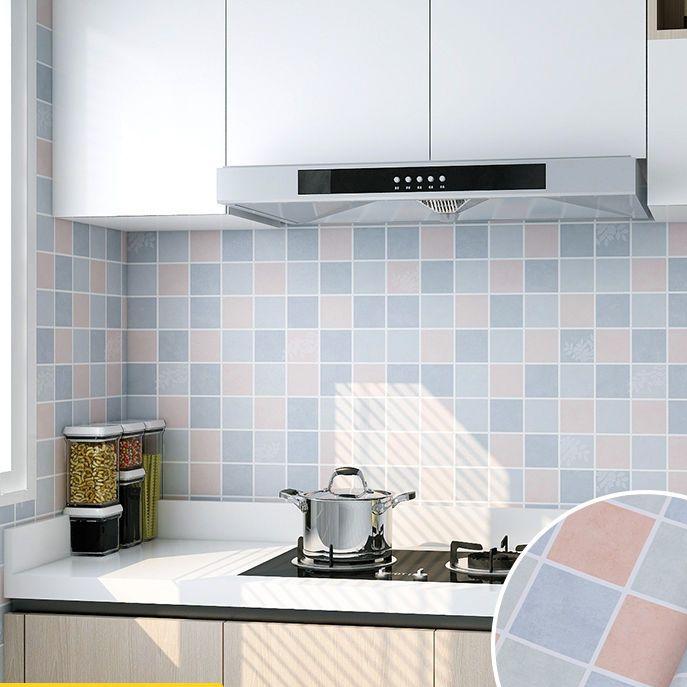 Kitchen Oil-Proof Sticker Waterproof Self-Adhesive High Temperature Stove Wallpaper Toilet Bathroom Tile Renovation Wall Sticker