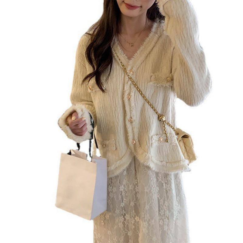2026 Fall Fashion Tassel Knit Cardigan Sweater Sweet Slim Fit Top Women