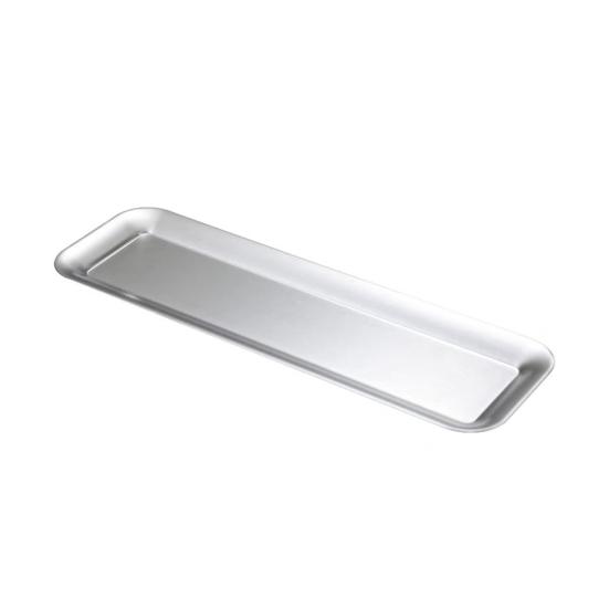Stainless Steel Rectangular Plate BBQ Roasting Pan Korean Style for Meat Snack S серебряный