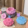 Lotus Incense Burners Silicone Mold Aromatherapy Gypsum Lotus Jar Storage Box Candle Cup Grinding Tool