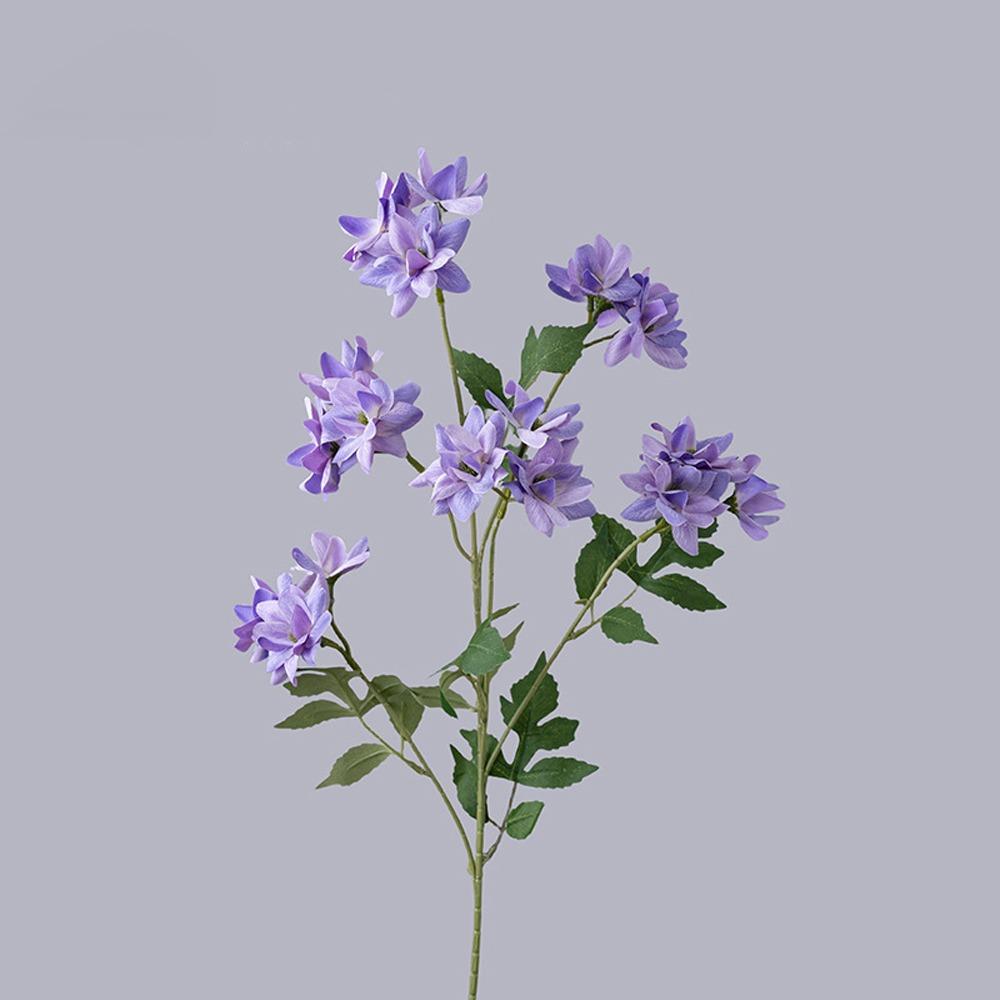 

Красивые искусственные цветы жасмина, реалистичные на ощупь, искусственные цветы, декор для свадебной вечеринки фиолетовый