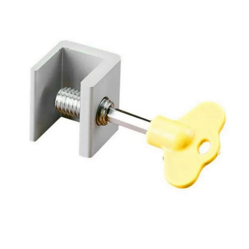 Window Lock, Adjustable Sliding Door Lock with Key, Aluminum Window Security Safety Locks for Kids & Pets