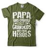 Mens Papa Hero T-Shirt: Grandfather Gift
