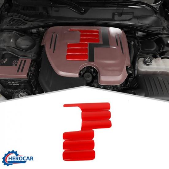 

Red Engine Shroud Cover Panel Trims for Dodge Charger/Challenger 09+ Accessories