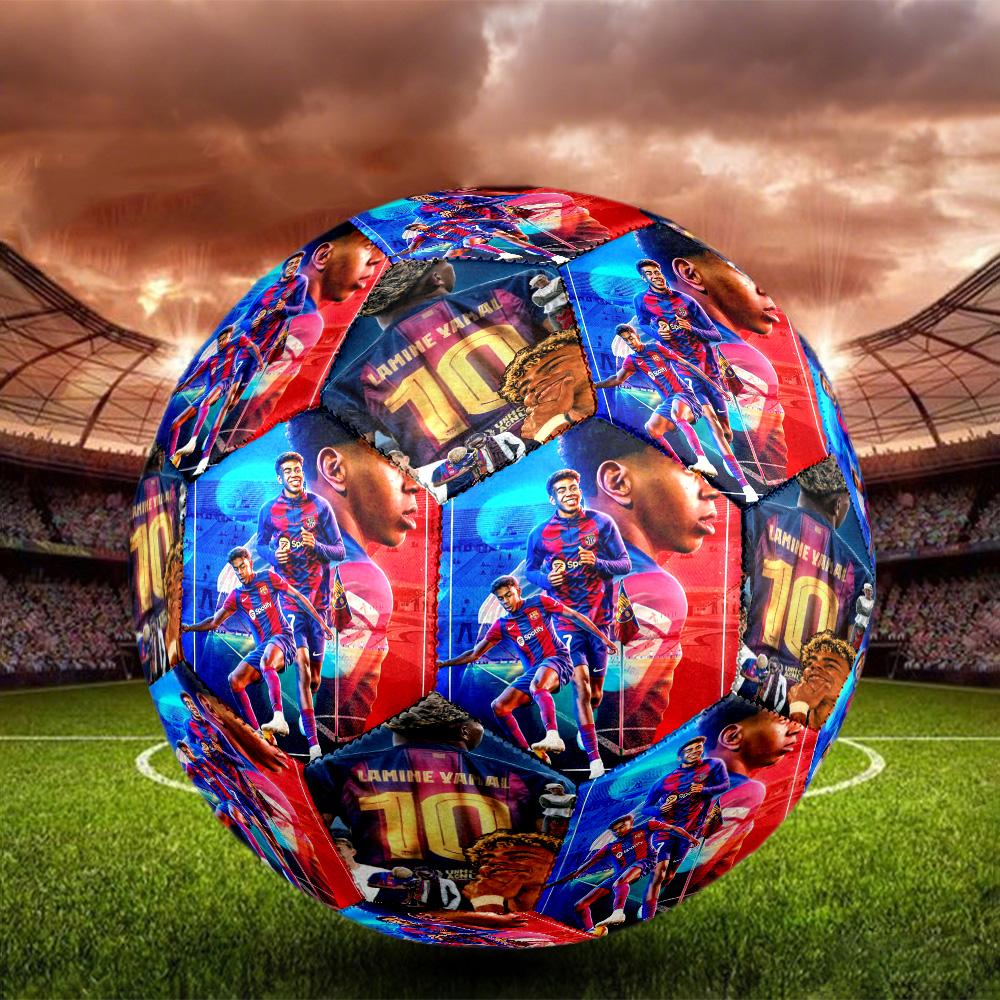 Lamine Yamal 19 Lamine Gonalons Fc Barcelona Soccer Ball Size 5 Football Machine Sewn Indoor/Outdoor Training and Matches Surprise Collection Gift