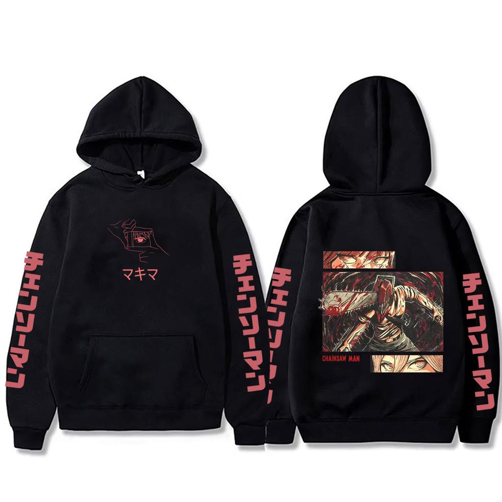 Anime Chainsaw Man Denji Pochita Merch Hoodie Herren Manga Lässig Übergroß Streetwear Herren Sweatshirt