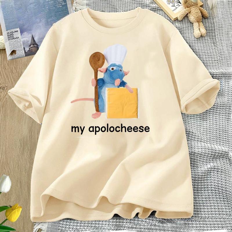 Funny Rat Plush Cheese Meme Tshirt Cotton Rat Graphic T Shirts Women Unisex Fashion O Neck Tee Shirt Casual Short Sleeve Tshirt