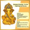 Mango Terrakotta Finish Ganesha für Armaturenbrett Auto Heimdeko Geschenk Diwali Geburtstag Festivals 3,5 x 2 Zoll