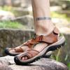 Men's Fashion Casual Sandals Outdoor Leather Summer Beach Shoes Wading Shoes 38-48