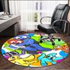 Game Rainbow Friends Print Round Rug, Washable Floor Carpet, For Entryway Dorm Laundry Room Office Study, Home Decor Birthday Christmas Gift