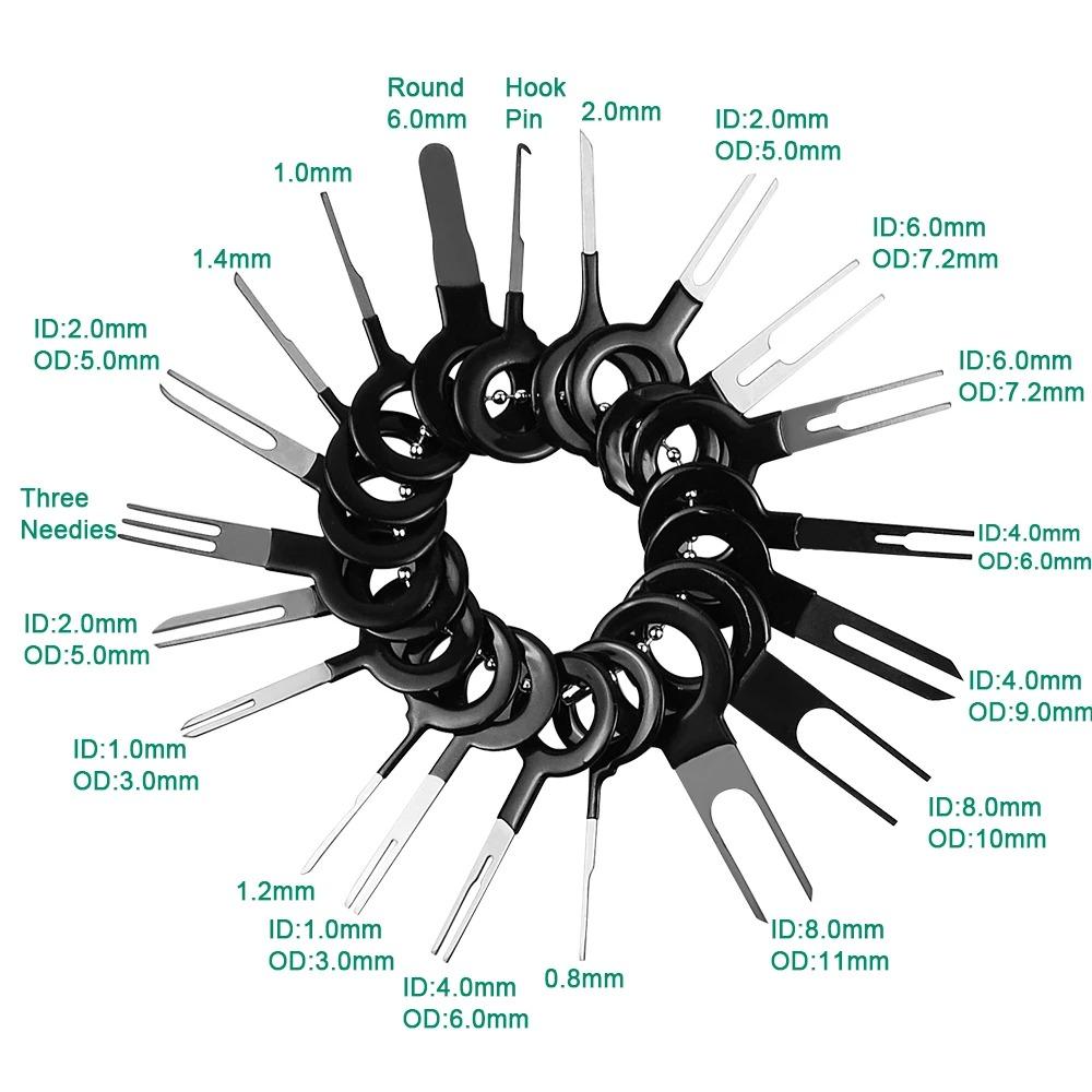 26/38/41/59Pcs Automotive Plug Pullers Car Terminal Removal Repair Tools Electrical Wiring Crimp Connector Pin Extractor Kit