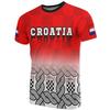 Croatian Flag Printed T-shirt Men's Crewneck Comfortable Summer Oversized 6XL Graphic Tees Men T Shirts High Quality Clothes