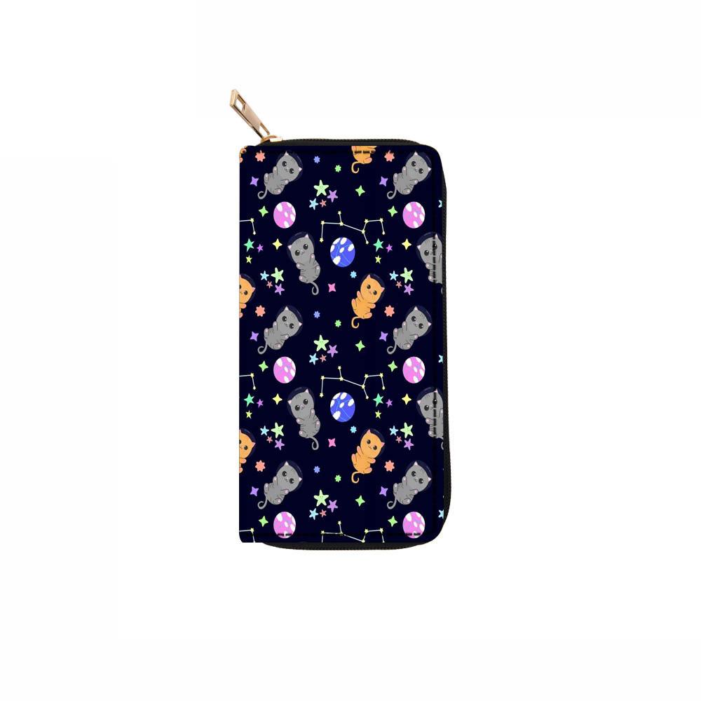 

Кошелек-клатч с длинной молнией для котят, кошачий кардхолдер
