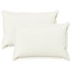 Pillowcase 2 pcs HOUTEN White 50 x 70 cm Faux Linen