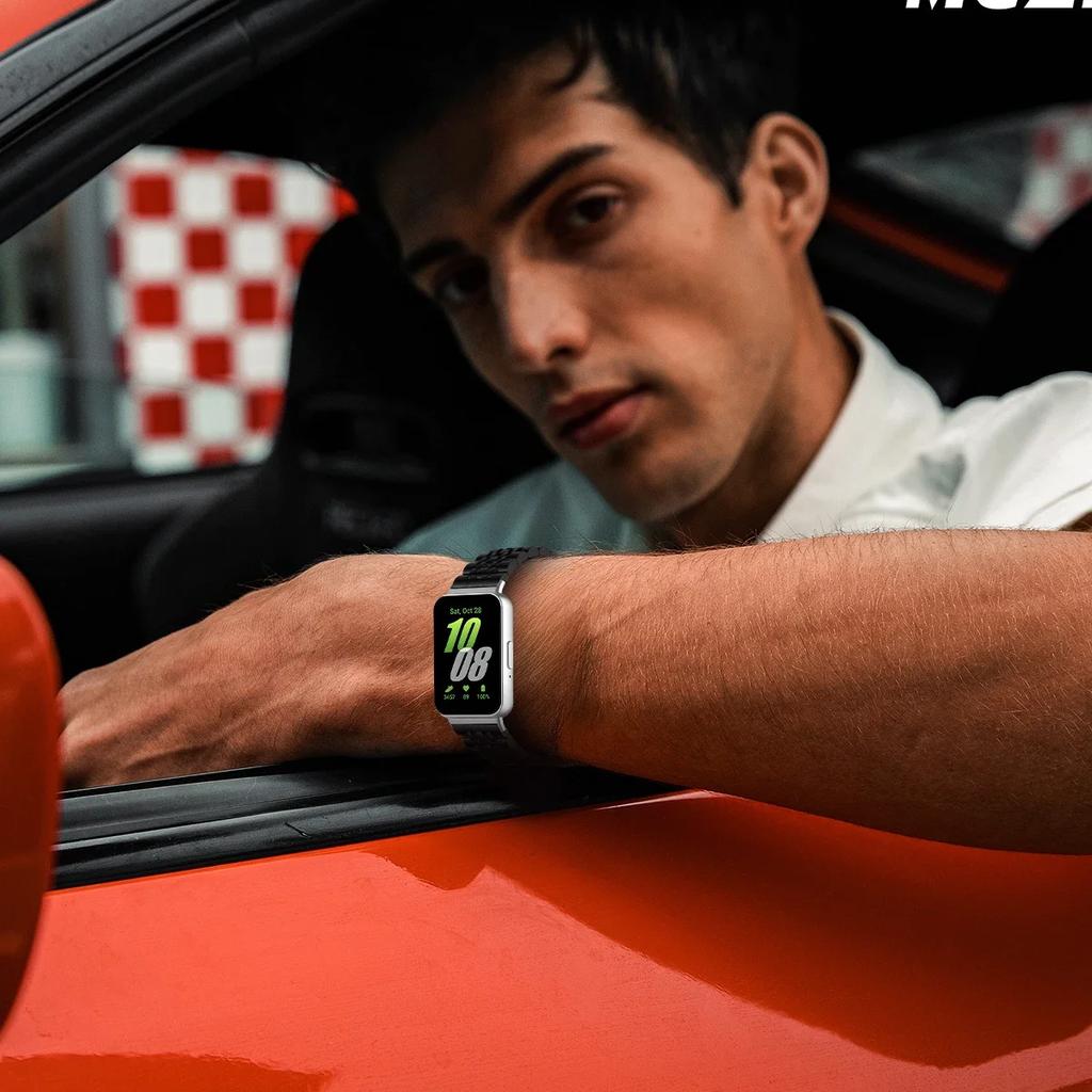 Stainless Steel Strap For Samsung Galaxy Fit 3 Metal Bracelet Luxury Bussiness Band For Samsung Galaxy Fit3 SM-R390 Accessories