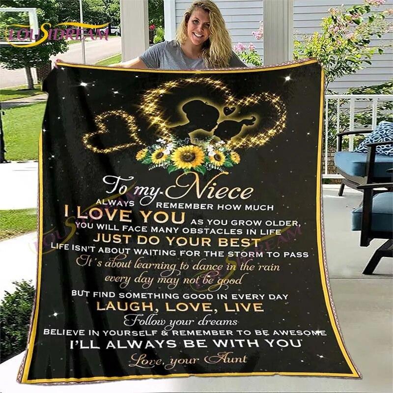To My Wife/husband/Daughter/Son/Mom/Sister Blanket Custom Blanket Gift Air Mail Letter Blanket Family Gift Best Wish for Her/him