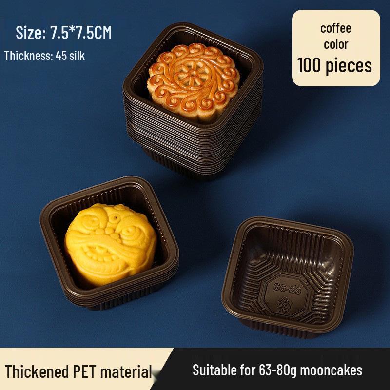 Golden Mooncake Blister Packaging: Salted Egg Yolk Pastry Tray with Mung Bean Cake Blister Box.