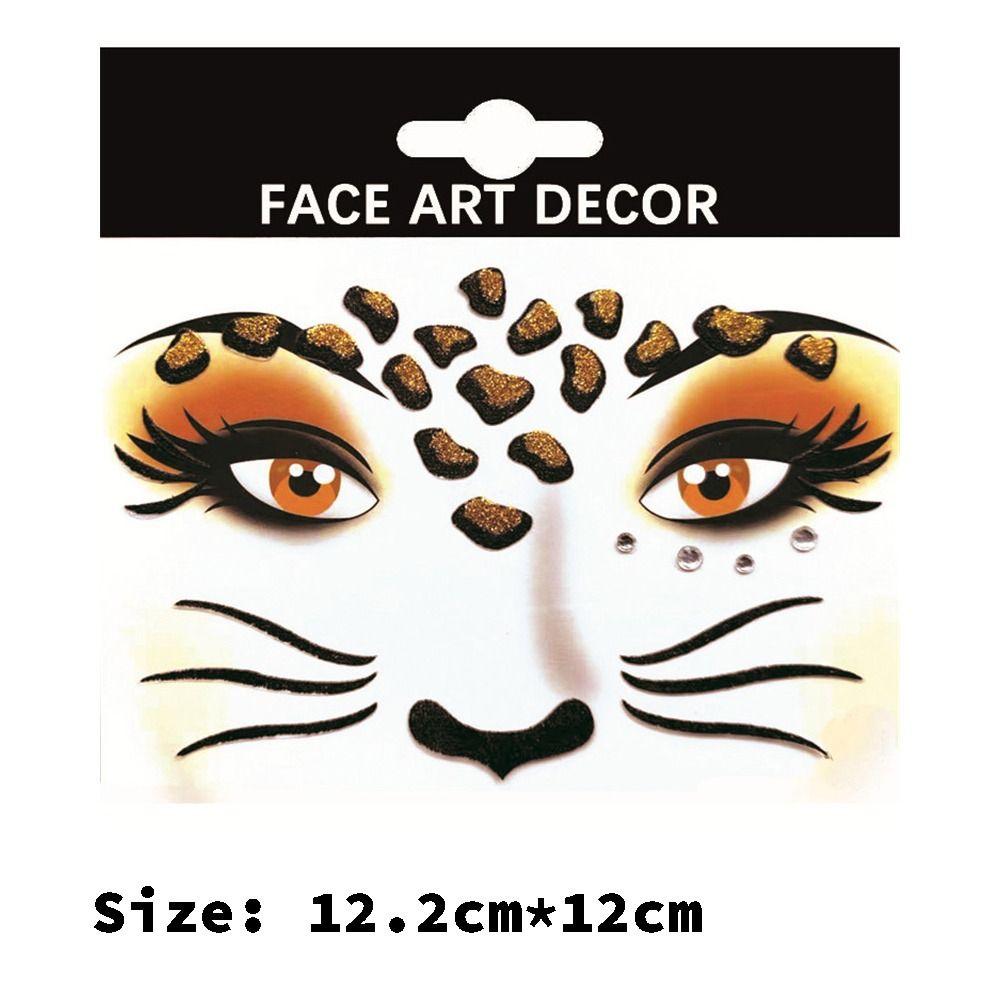Cartoon Face Stickers Glitter Face Art Decor Glitter Makeup Stickers  Theater Gifts Birthday Party