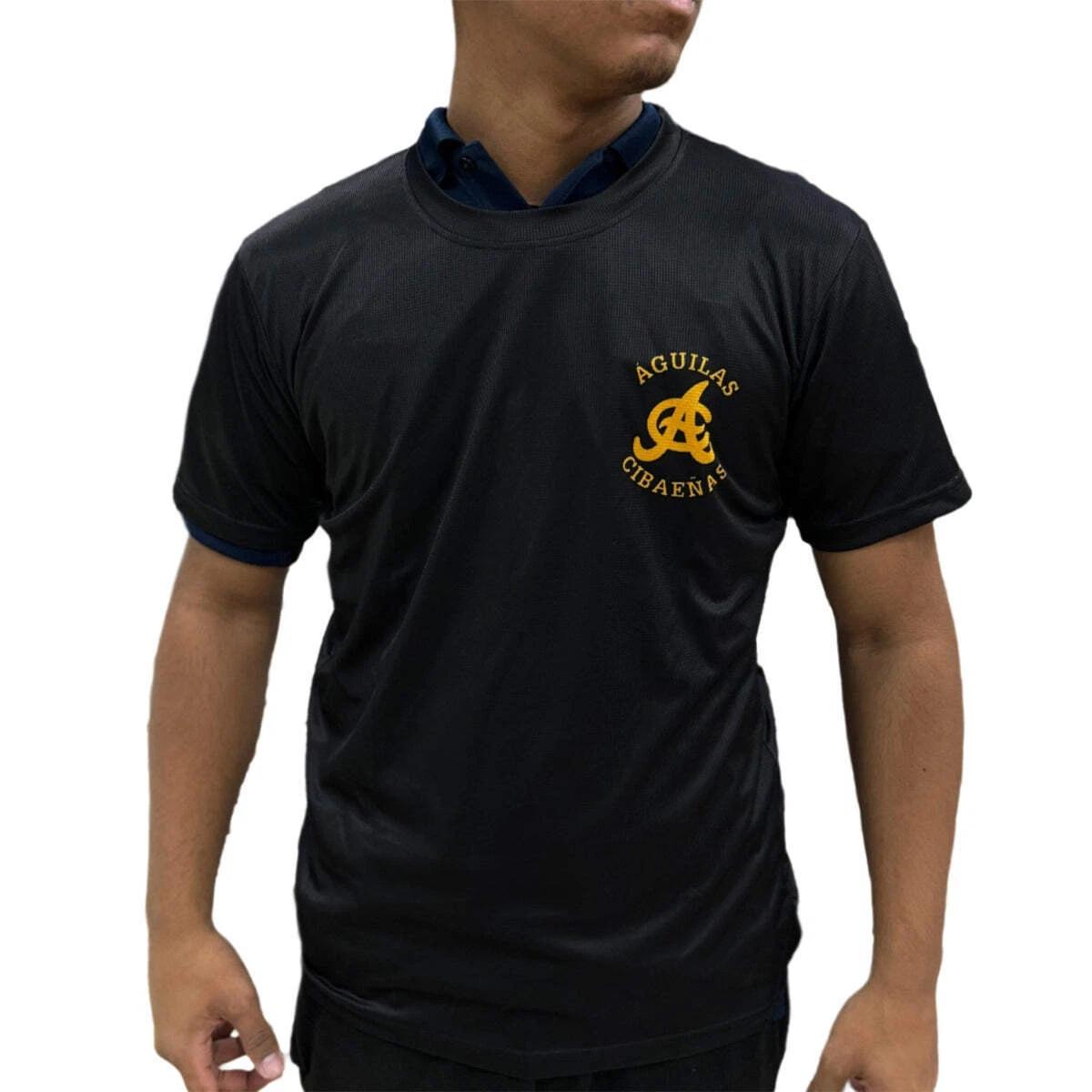 Official Aguilas Cibaeñas Black T shirt - Left Chest Logo S