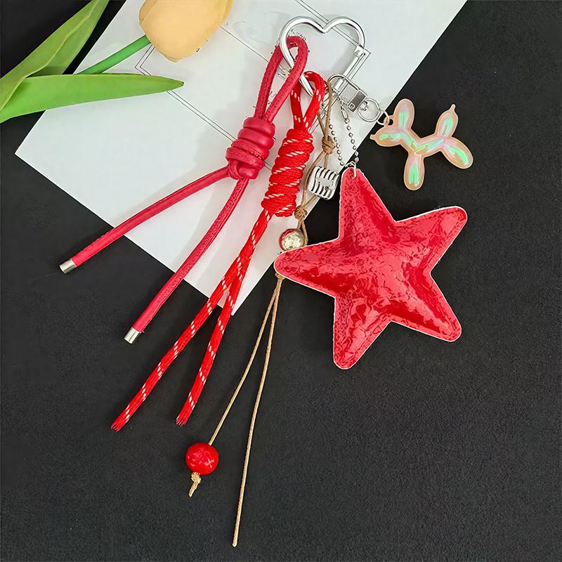 Bag Charm Starfish Pendant Fashion High-end Fashion Design Five-pointed Star Braided Rope Bag Pendant Couple Gift