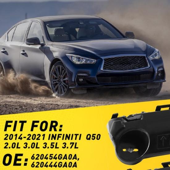 Pair Front Left Bumper & Right Support Brackets 2014- For Q50 2.0L Infiniti