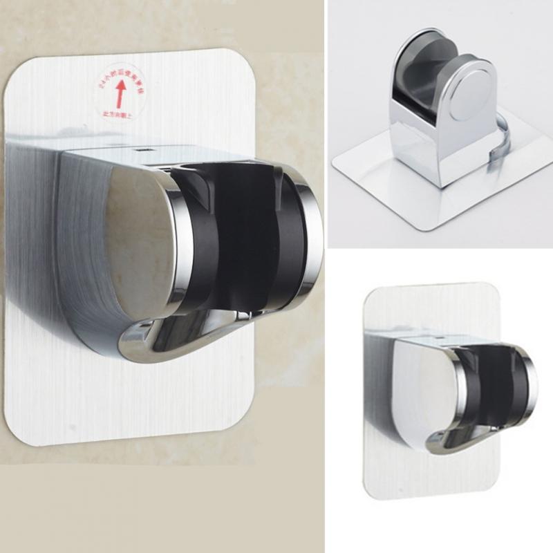 Self-adhesive Suction Up Chrome Showerhead Holder Wall Mounted Bathroom Wall Mounted Shower Holder.
