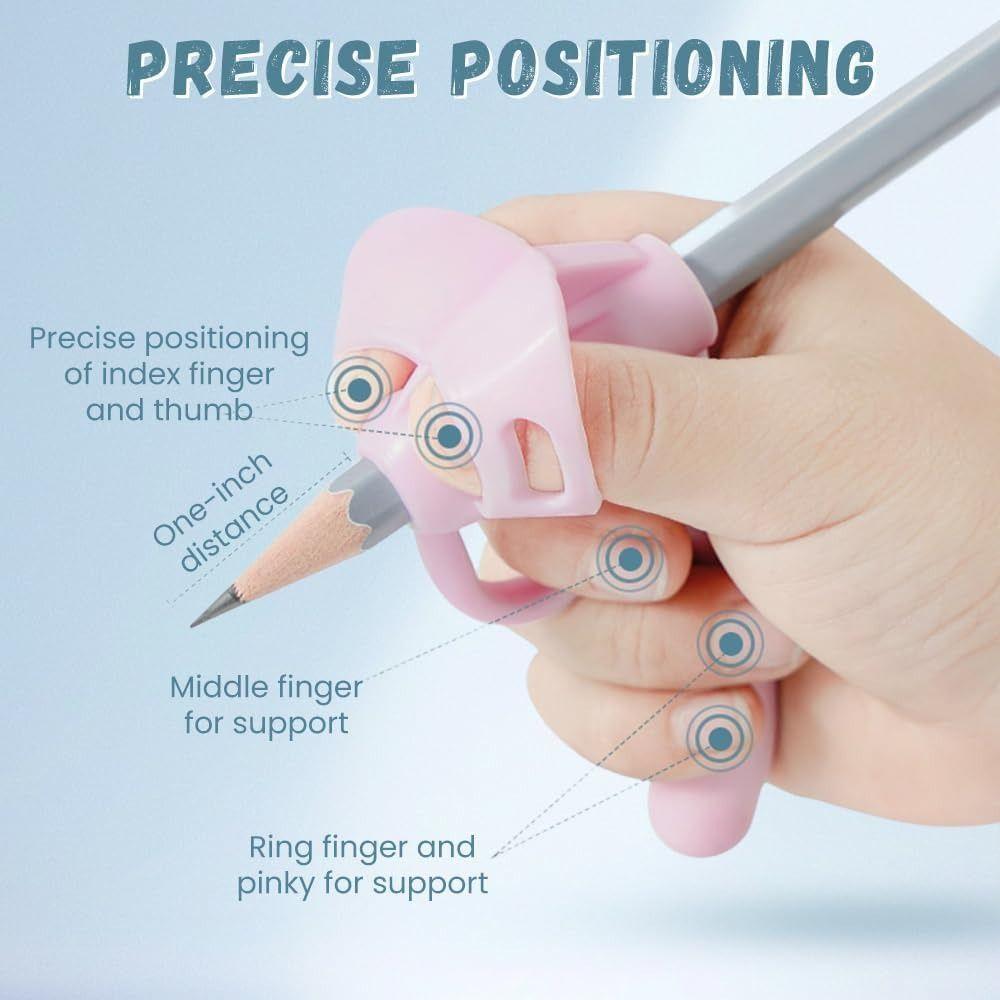 1pc Comfortable Silicone Pencil Holder Soft Pen Writing Aid Tool Pencil Holder  for Kids Handwriting