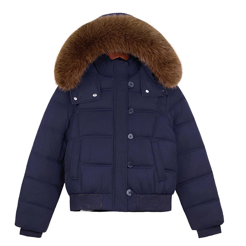 Women's cotton-padded clothes 2025 winter new thickened short Korean version loose warm cotton-padded clothes small splicing cotton-padded jacket