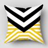 Nordic Yellow Black Abstract Geometric Line Printing Pattern Cushion Cover Home Living Room Sofa Decorative