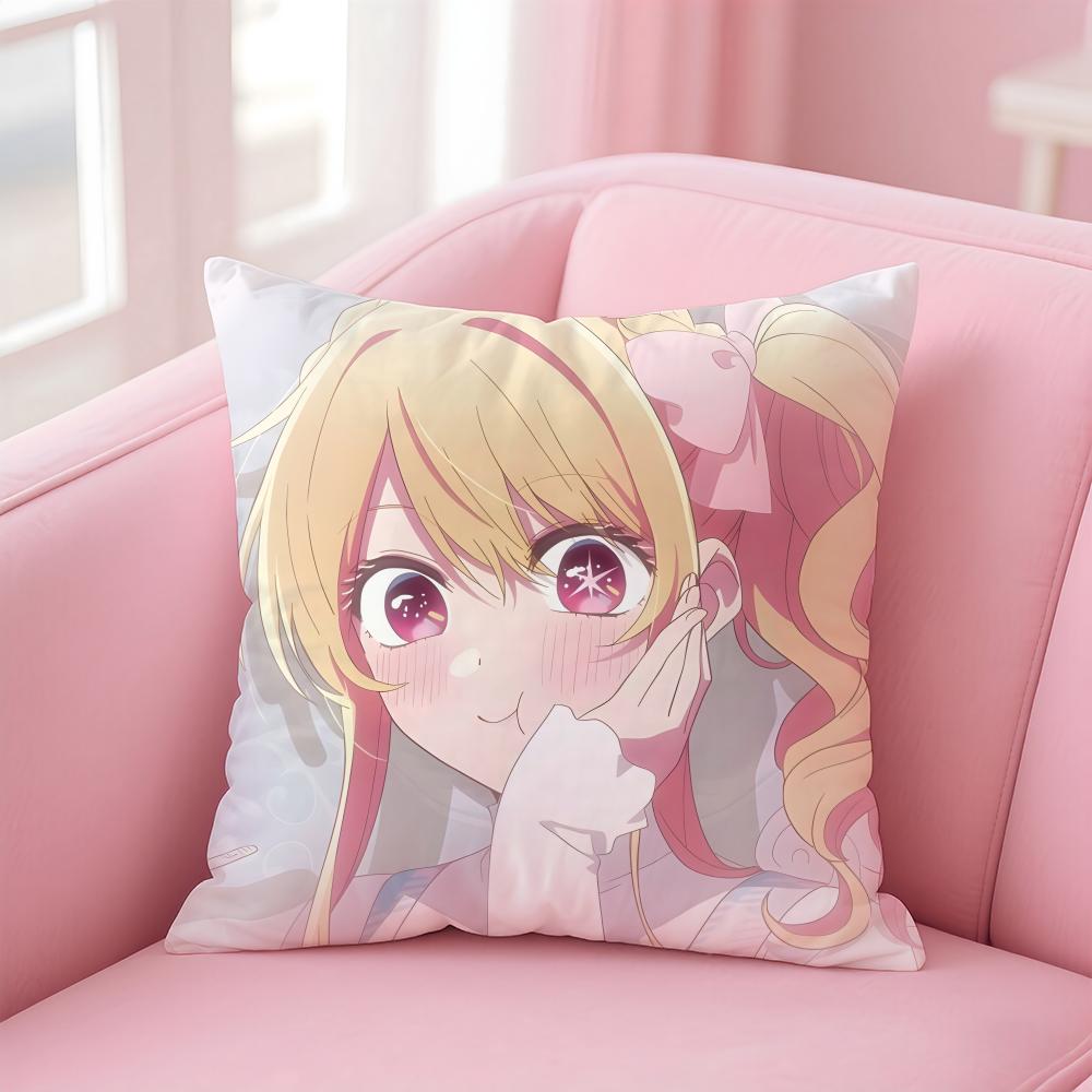 RRuby Hoshino Cushion Cover Pillowcase Short Plush Invisible zipper Room Sofa Cushion Cover