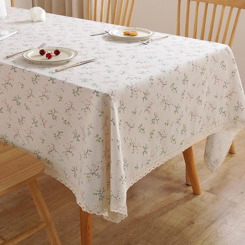 Nordic Cotton Linen Tablecloth Soft Comfortable Durable Waterproof Heat Insulation Square Tassel Trendy Fresh Dining Table Cloth