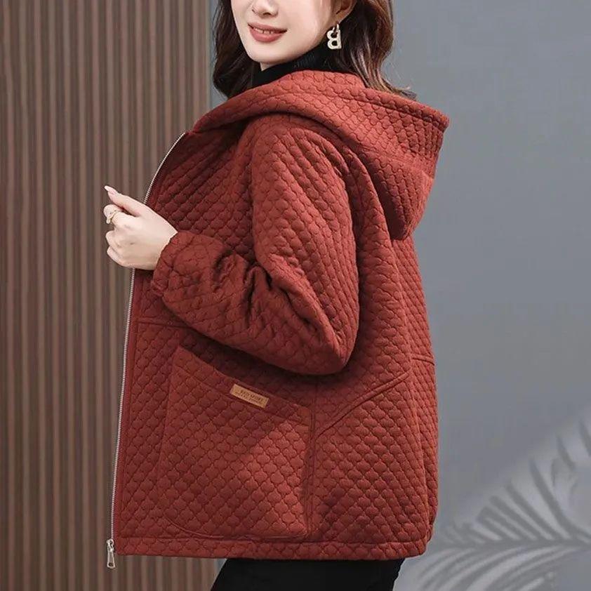 2025 Women's Winter Hooded Cotton Jacket: Stylish & Versatile Maternity Wear for Middle-Aged Temperament