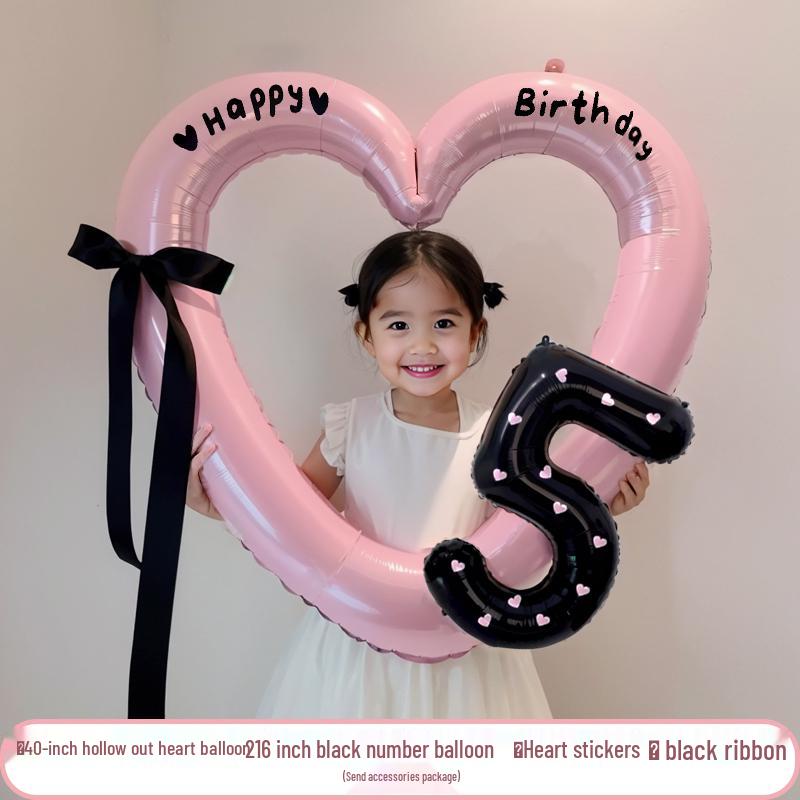 Birthday Balloon Set for Baby Girl Photo Props and Decorations