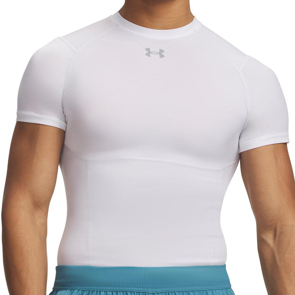 Under Armour Short Sleeve Solid Color Logo Crew Neck Slim Fit T-Shirt Men tops 6015382-100