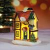 Resin Lighted Christmas House Ornament – Micro Retro Landscape Decoration