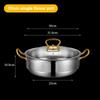 Vzor kladiva špičkový hot pot Čirá polévka Dvojí chuť Speciální hot pot pro indukční vařič 304 nerezový hrnec