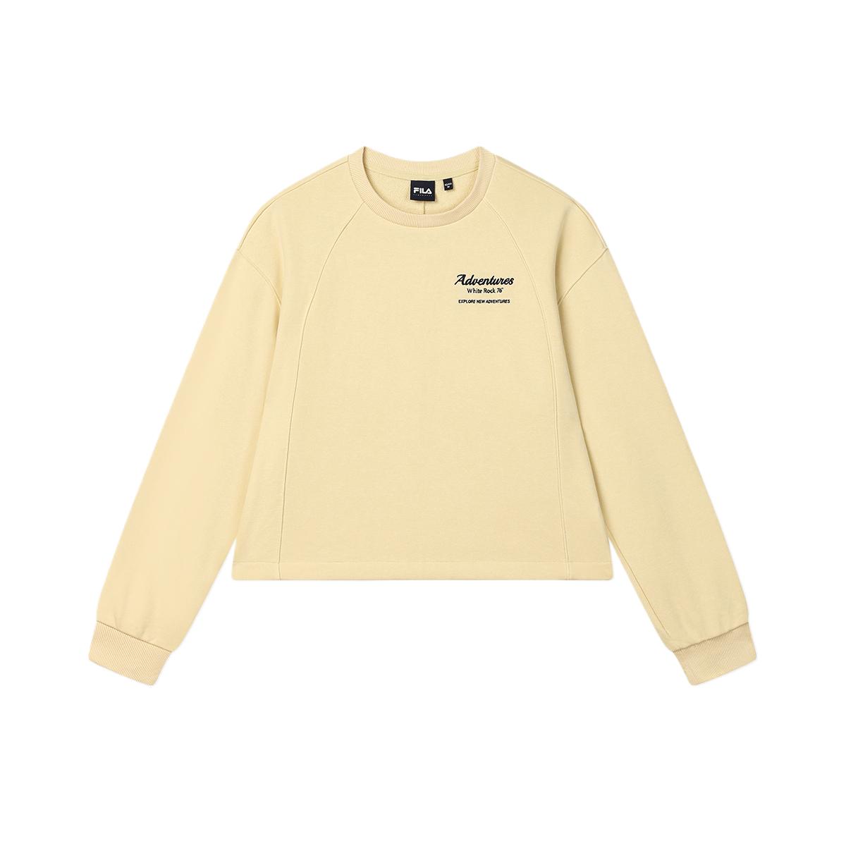 

Fila Оригинальная Повседневная Удобная Свободная Толстовка Женская толстовка Кофейно-желтая F71W449201F-YE L