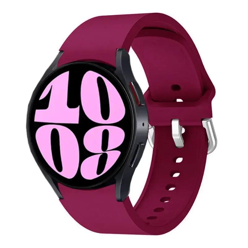 20mm Band For Samsung Galaxy Watch 7/6/5/4/44mm 40mm 5 Pro 45mm Silicone Bracelet correa Galaxy Watch 6 classic 47mm 43mm strap