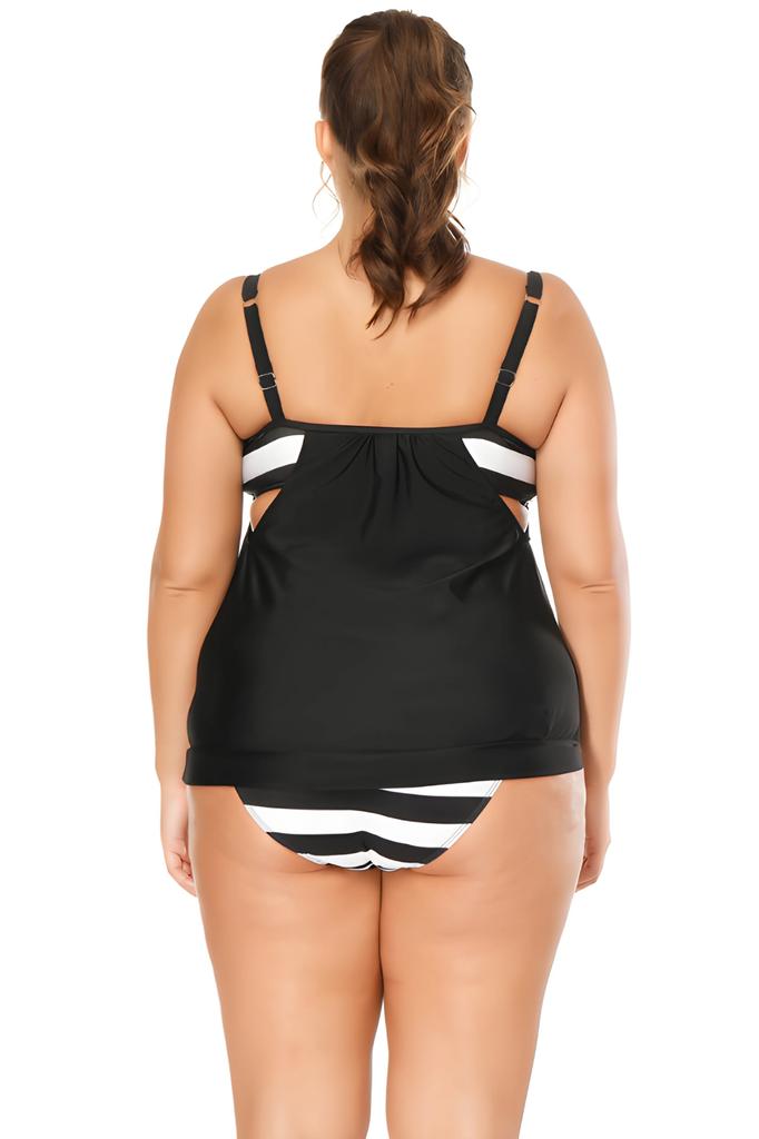 Tankini suit plus size swimsuit XXL black comfortable maternity briefs Tankini suit plus size swimsuit XXXL black comfortable maternity briefs