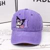 Kuromi Letter A-Z Baseball Cap for Women Sanrios Summer Adjustable Sun Hat Anime Cute Retro Sunbonnet Adult Headgear Kids Gifts