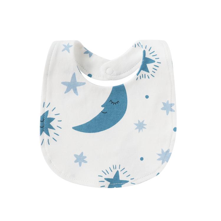 Newborn Baby Bibs Pure Cotton Double Layer Drool Bibs High Absorbency Burp Cloths For Infants Toddlers Soft Skin Friendly