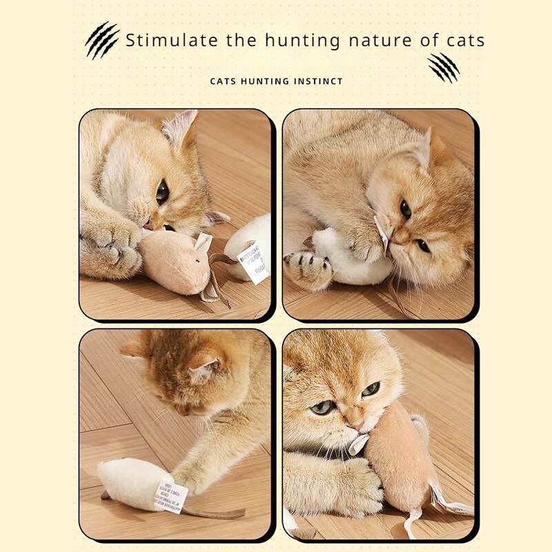 Elektrische Simulation einer kleinen Maus, die Geräusche macht, Kätzchen, Haushalt, Teaser-Stick, Katzenspielzeug, Selbstunterhaltendes Puzzlespielzeug