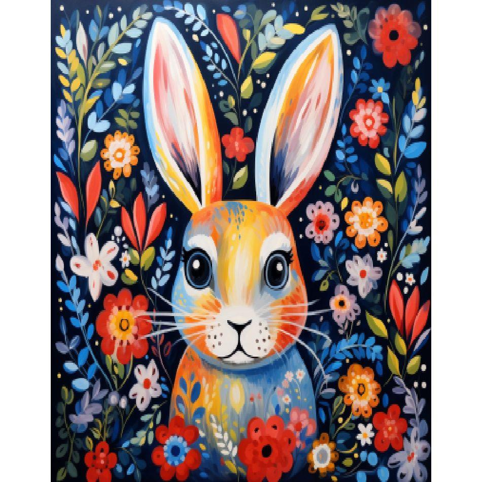 

RUOPOTY Painting By Numbers For Adults Kits Rabbit Coloring By Numbers Animals Flowers Artwork Home Decor 40x50cm NO Frame